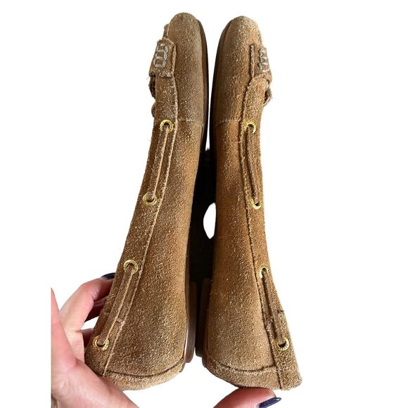 Sperry Top Sider Tan Suede Moccasins Loafers Flats Slip-on Women’s Size 7.5M - Picture 10 of 11